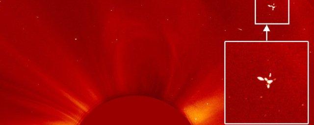 Рядом с Солнцем зафиксировали огромный НЛО Рядом с Солнцем зафиксировали огромный НЛО