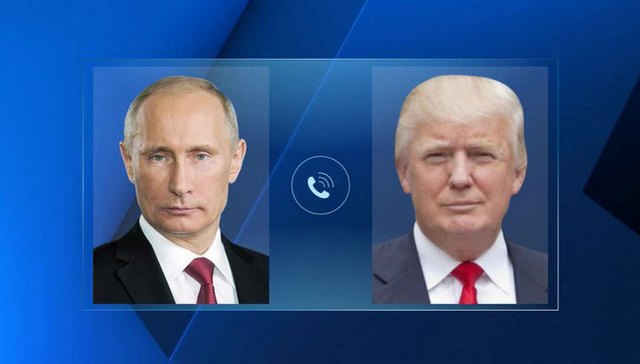 Путин поговорил по телефону с Трампом Путин поговорил по телефону с Трампом