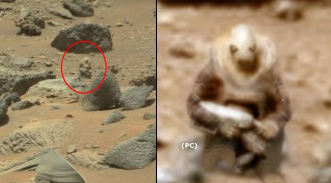 Марсоход Curiosity нашел статуэтку инопланетного воина