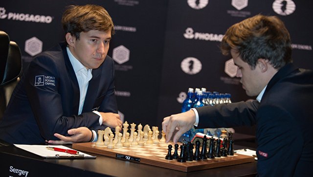 Россиянин сыграл вничью с норвежцем в предпоследней партии матча за мировую шахматную корону