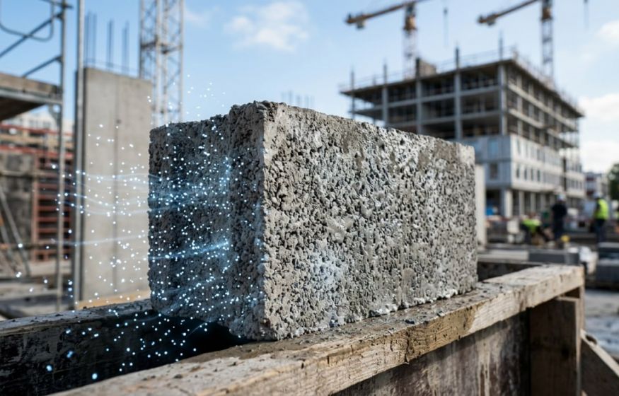 Новый строительный материал активно поглощает CO₂ из воздуха во время твердения Новый строительный материал активно поглощает CO₂ из воздуха во время твердения