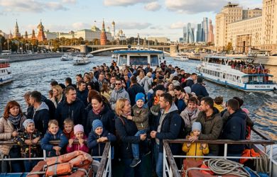 Перевернулся катер с пассажирами на Москве-реке. 12 человек оказались в воде. Детей увезли в больницу